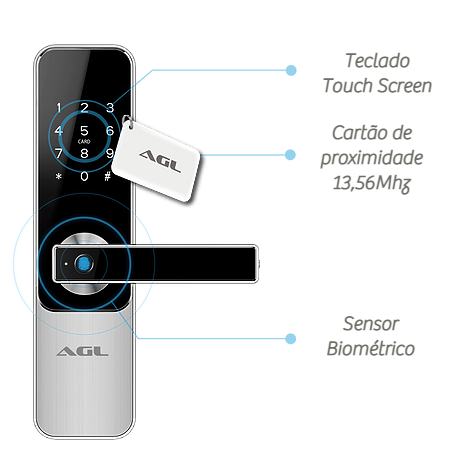 Fechadura Biométrica H30Bio Bluetooth